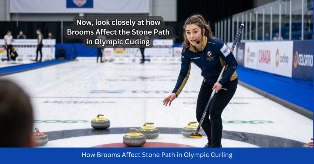 How Brooms Affect Stone Path in Olympic Curling