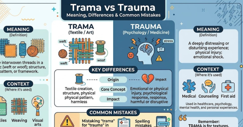 Trama vs Trauma: Meaning, Differences & Common Mistakes