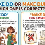 Make Do or Make Due: Which One Is Correct?