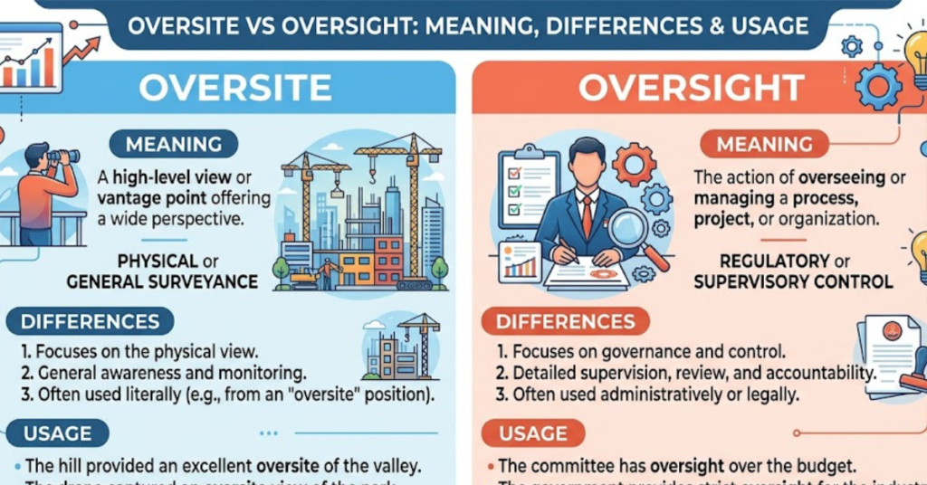 Oversite vs Oversight: Meaning, Differences & Usage