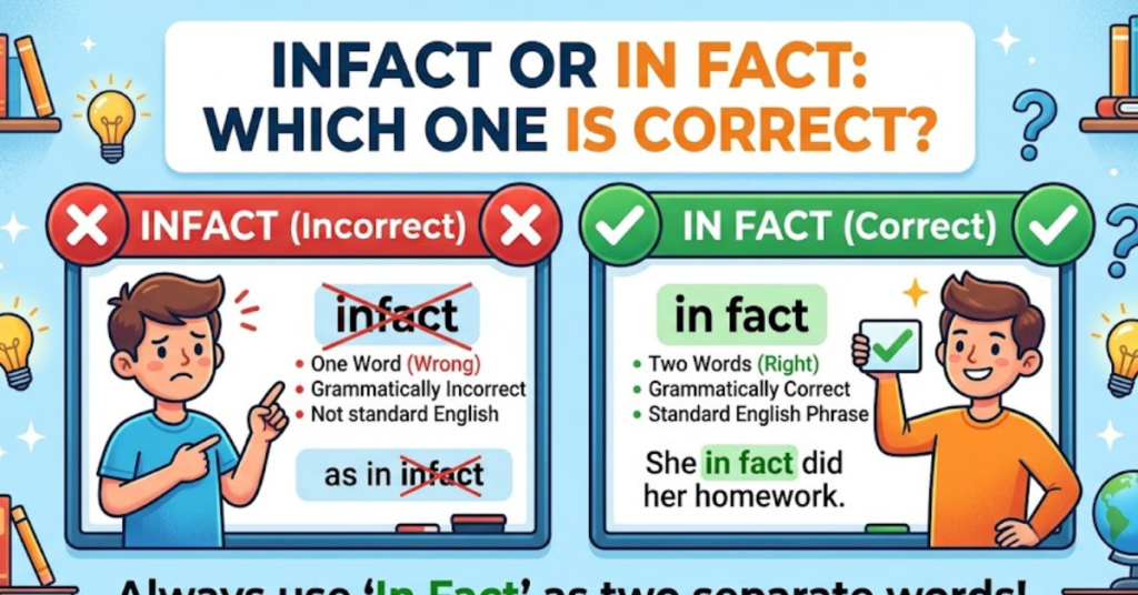 Infact or In Fact: Which One Is Correct?