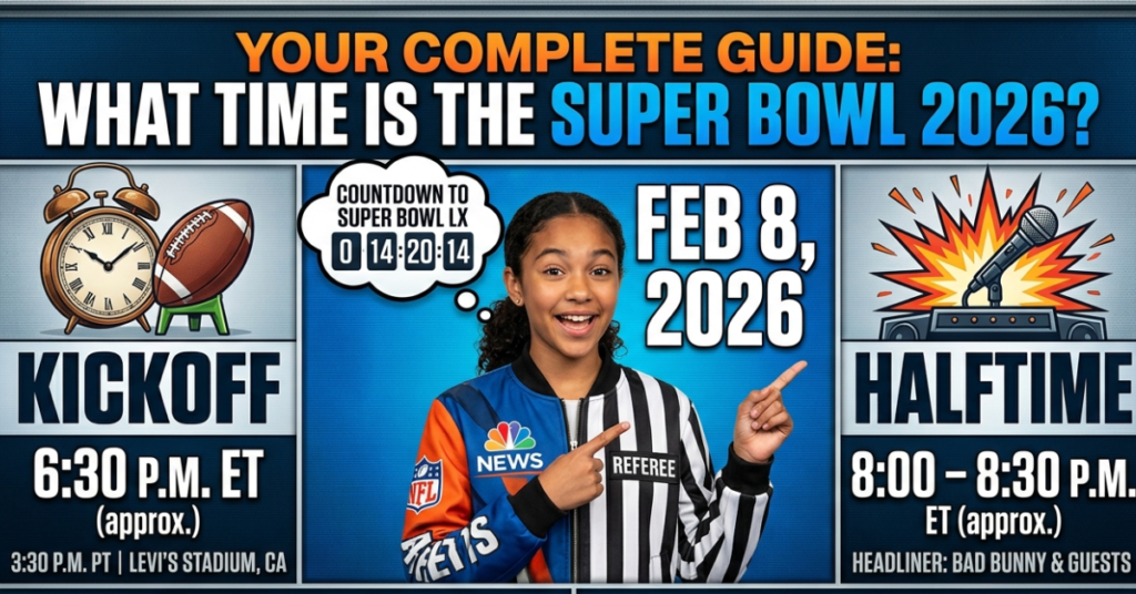 What Time Is the Super Bowl 2026? Kickoff & Halftime